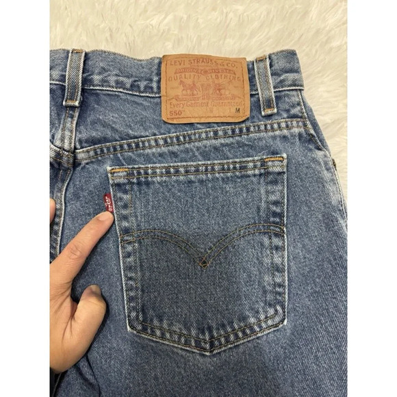 Vintage Levis 550 Jeans Womens Relaxed Fit Tapered Stonewash Y2K Sz 14 30x31 - Picture 7 of 10
